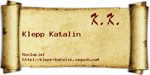 Klepp Katalin névjegykártya